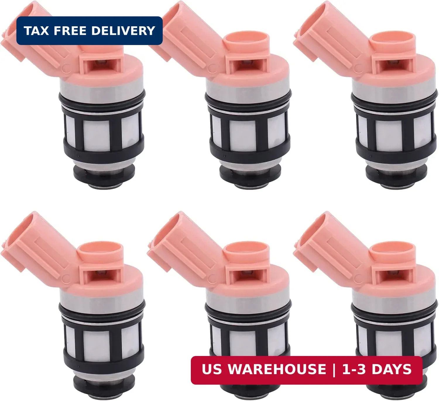 NewYall Pack of 6 Fuel Injector 3.0L 3.3L for Nissan Frontier 1998-2004, Pathfin