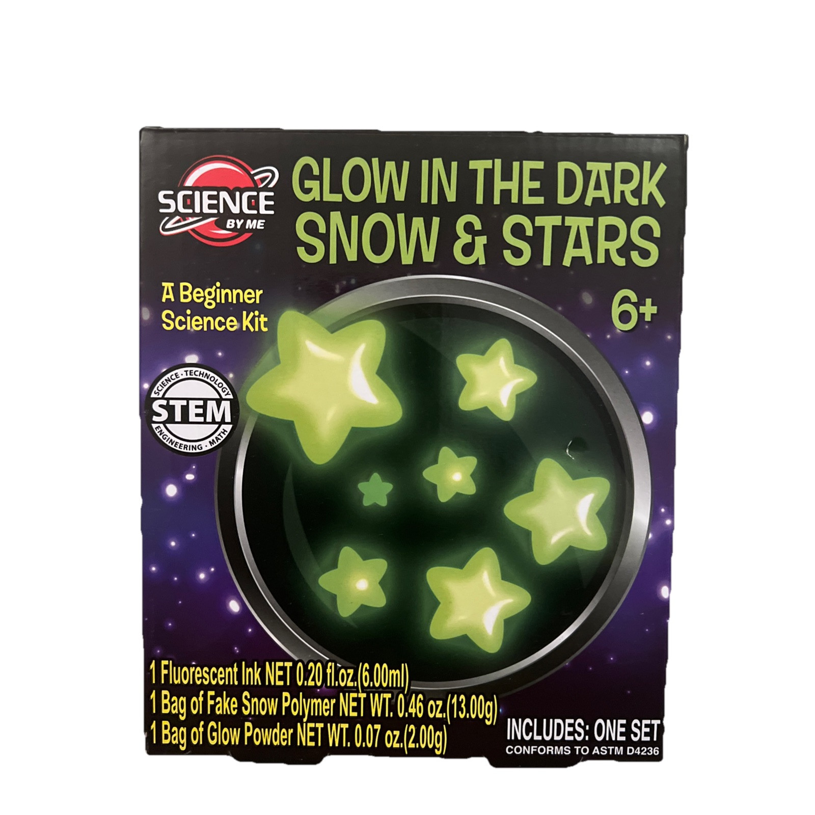 STEM Glow In The Dark Snow and Stars | Science By Me | Creative Kids Kit