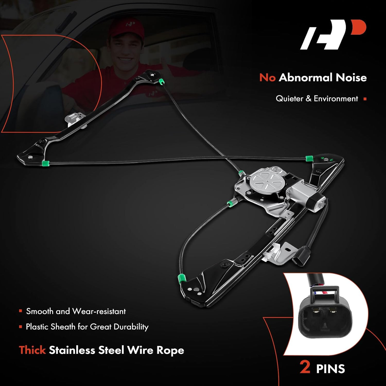 Power Window Regulator with Motor Compatible with Oldsmobile Alero Pontiac Grand
