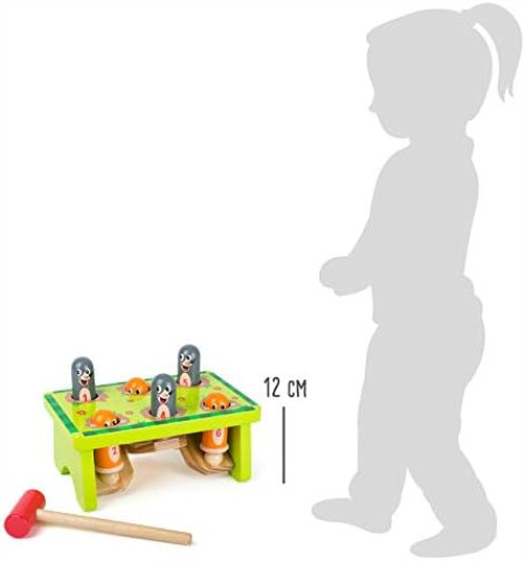 Small Foot Bench mole, FSC 100% Certified Wood, Robust Knock Toy, from 18 Months
