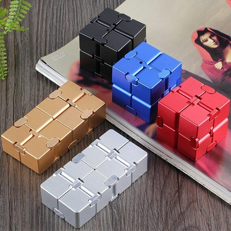 Stress Relief Toy Premium Metal Infinity Cube Portable Decompresses Relax Toys