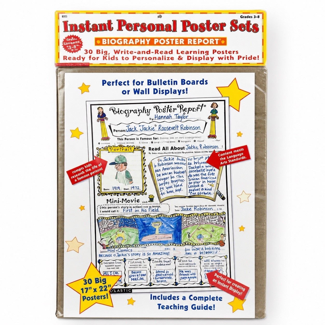 Instant Personal Poster Sets Biography Poster Report 30 Posters Teaching Kit