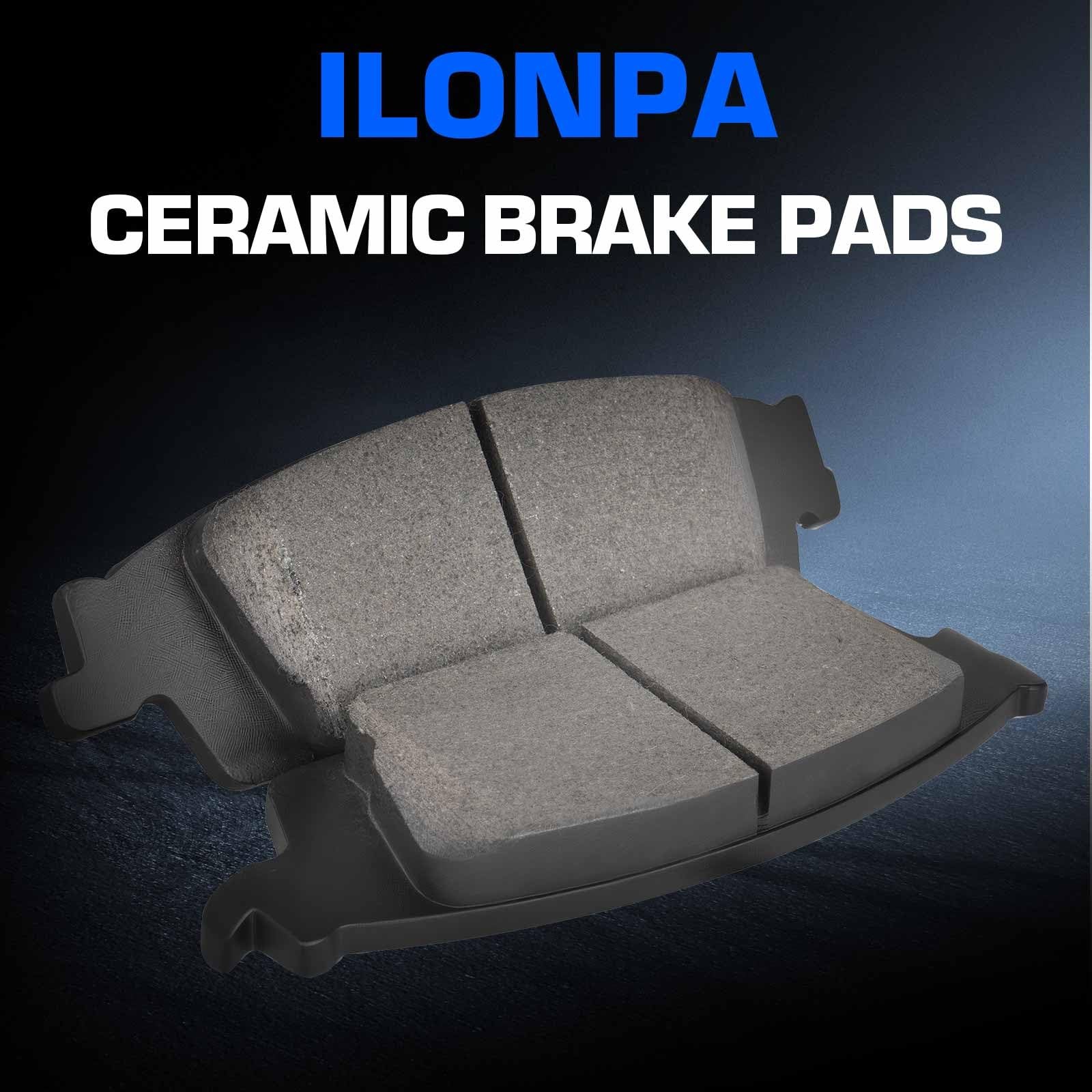 ILONPA Front Rear Semi-Metallic Disc Brake Pads Set for GMC Sierra…
