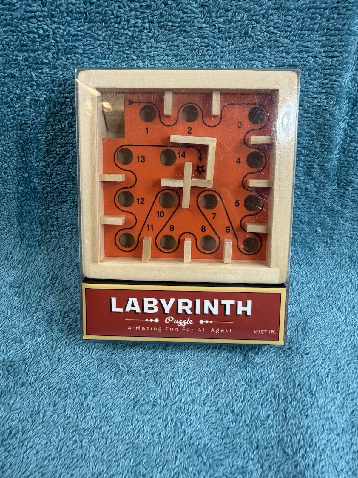 Wooden Labyrinth Board Game Marble Maze Activity Board