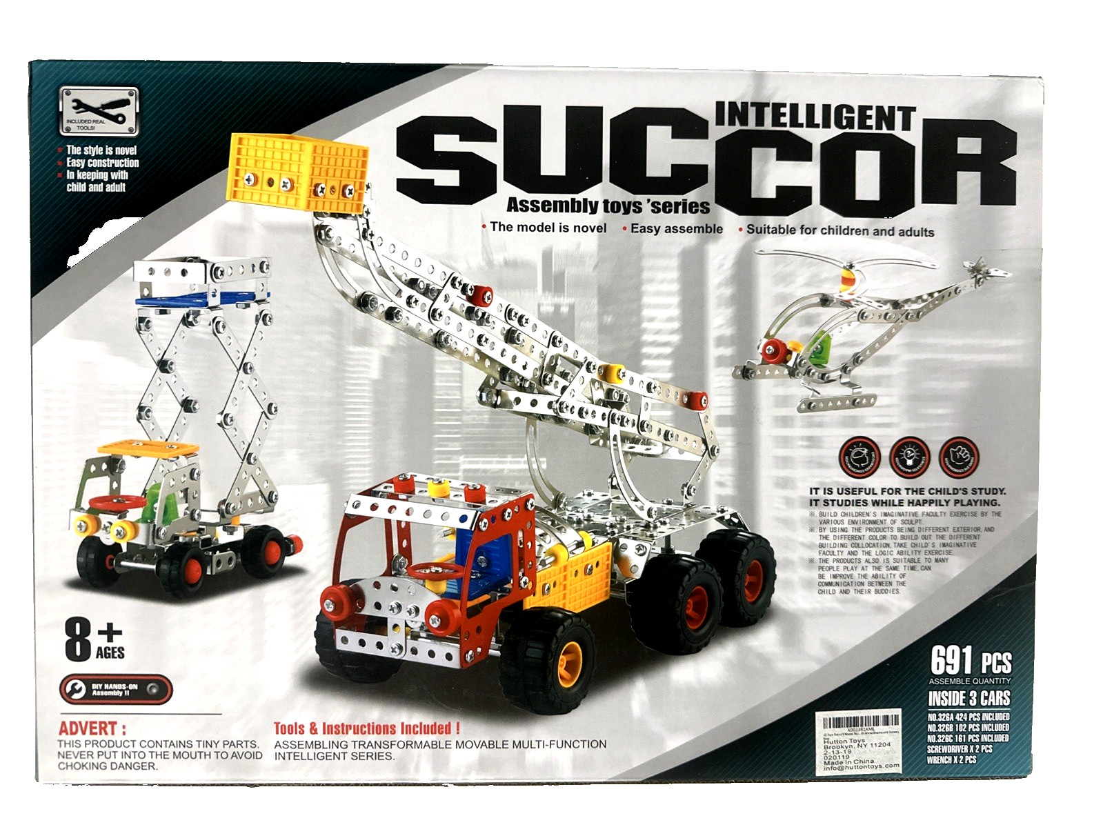 Iq Toys Intelligent Succor Assembly Toys Series No. 326 (691 pcs) NEW