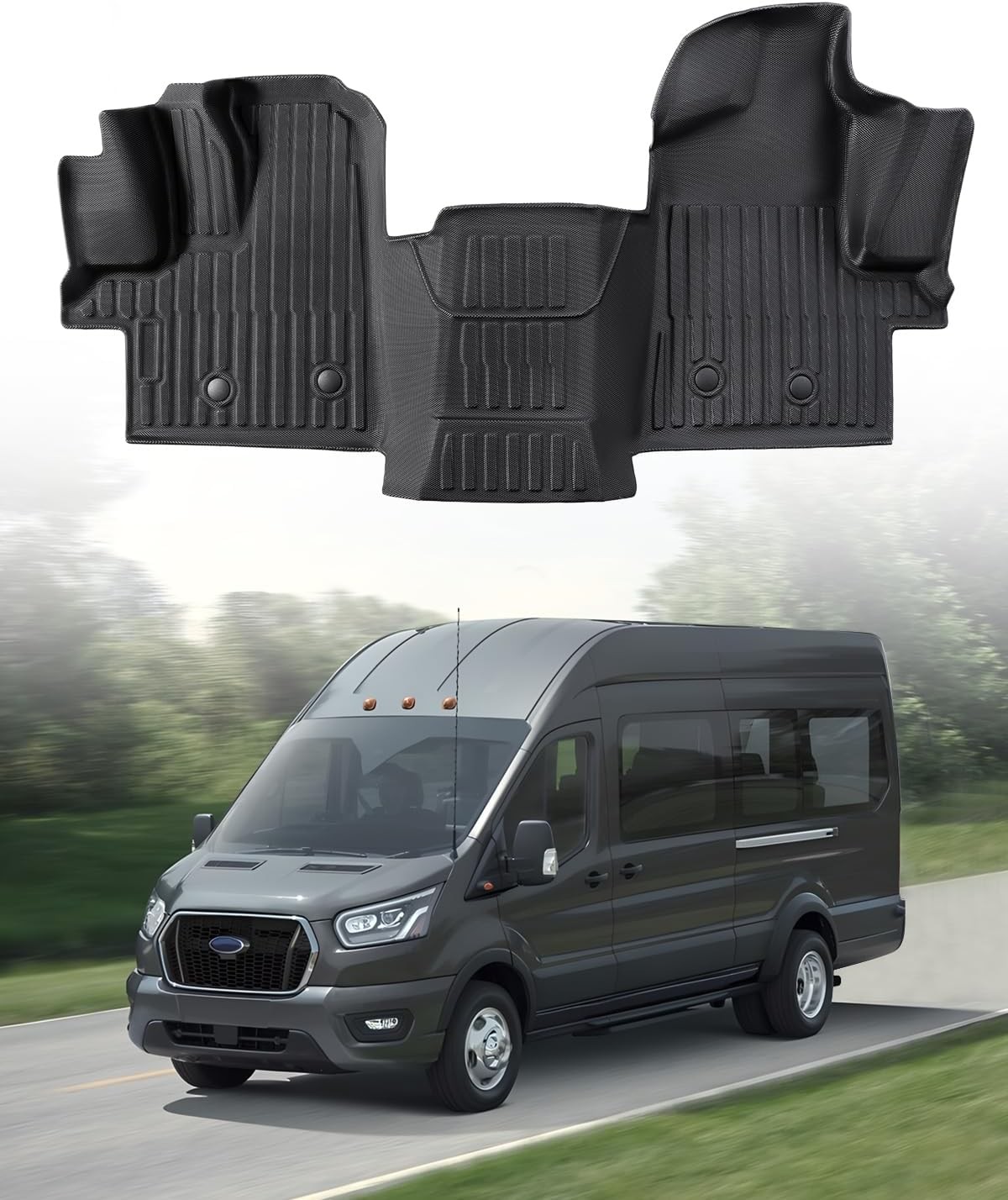 for Ford Transit Floor Mats 2026 2025 2024 2023 2022 | All Models w/Vinyl Not fo