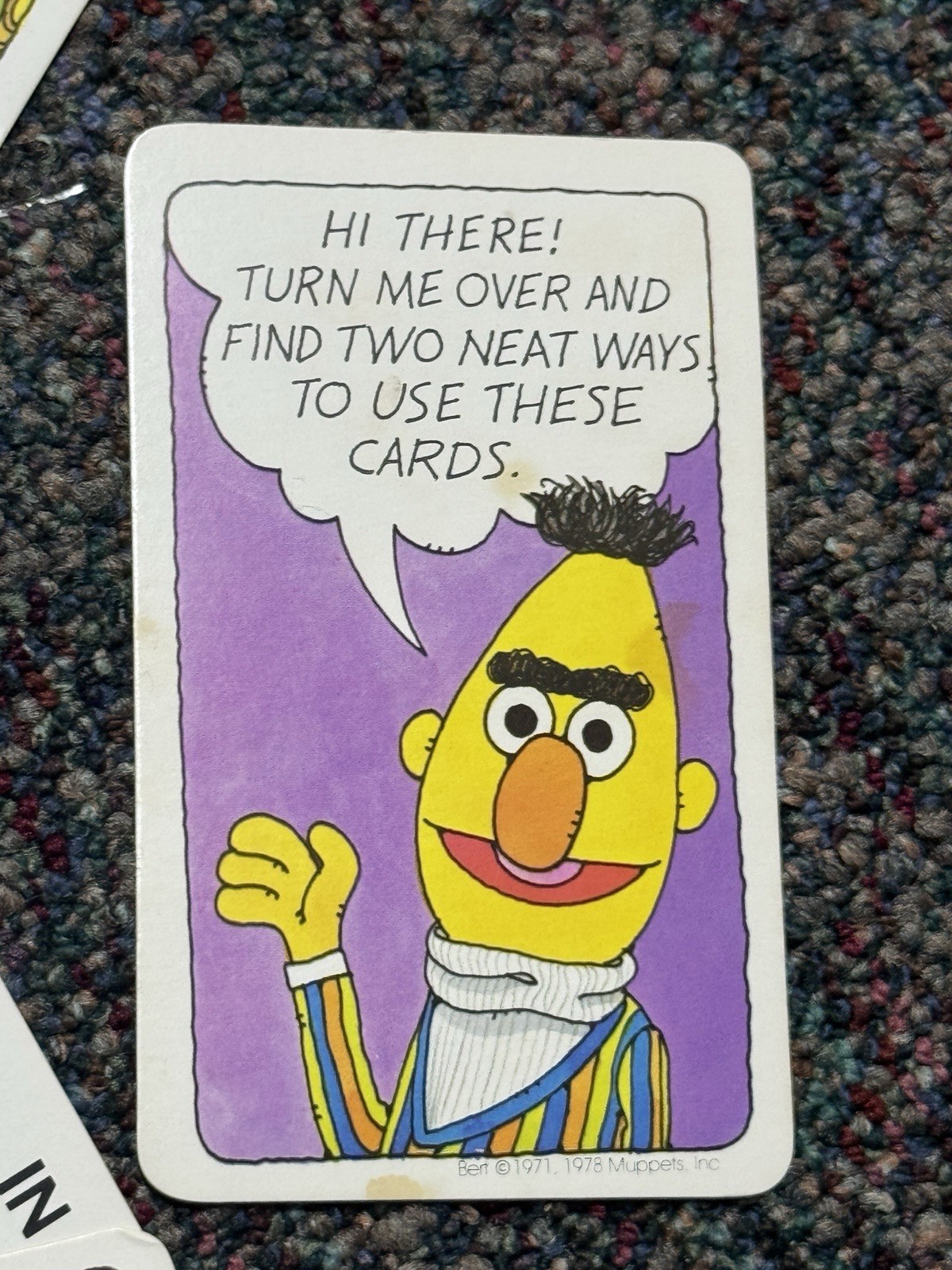 Sesame Street Word Cards Vintage Rare 70’s Grover Spanish And English Teachers