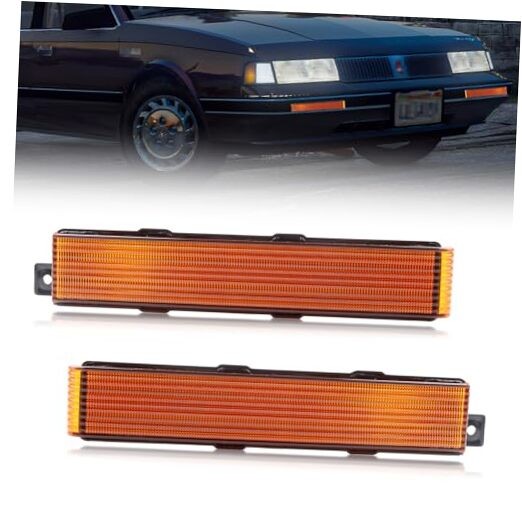 Front Turn Signal Marker Light Housing Compatible with Oldsmobile Amber Lens