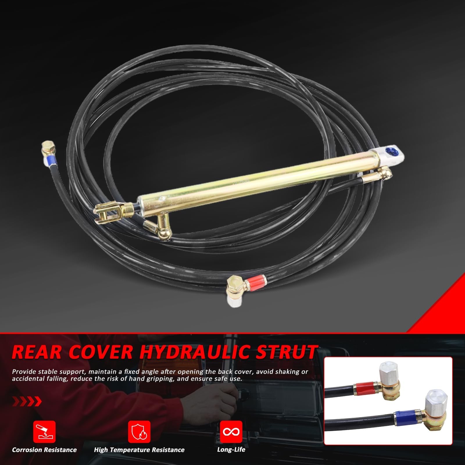 Trunk lid hydraulic cylinder 2000-2008 For BMW E66 E67 E65 745i 750i 760i Rep…