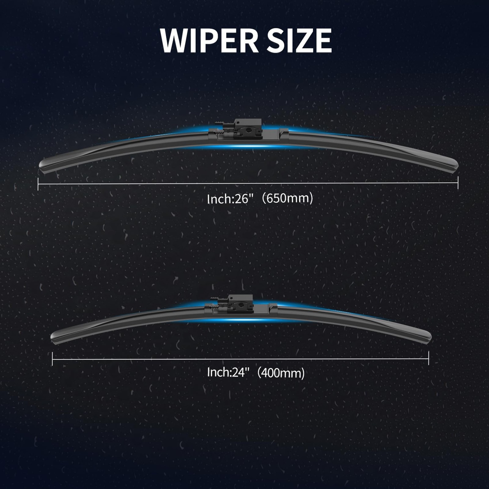 2 Pcs Front Windshield Wiper Blades, A Pair of Front Window Wiper Blade Set f…