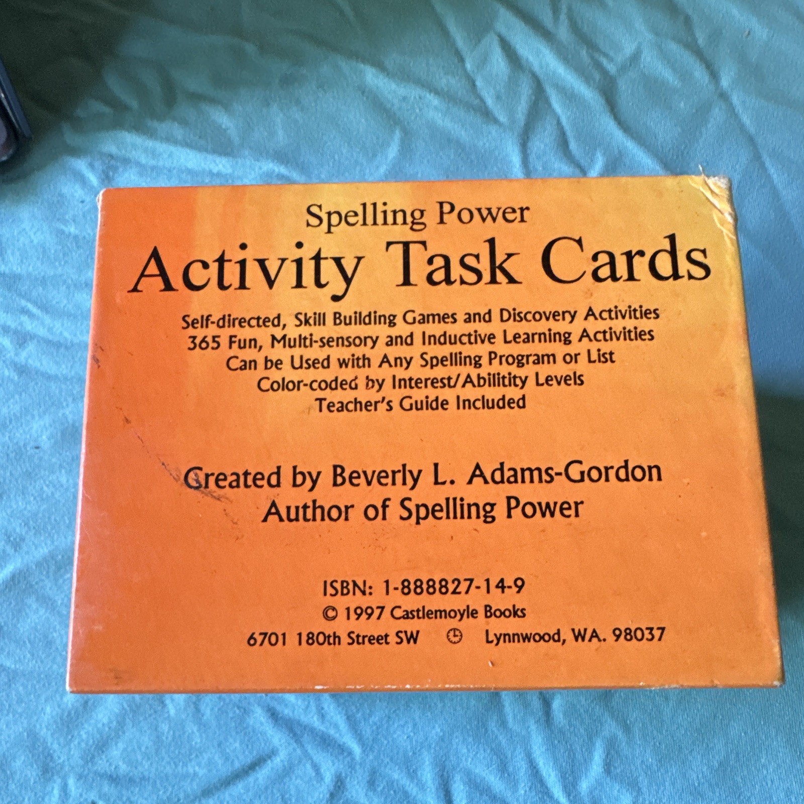 Castlemoyle Books Spelling Power Activity Task Cards Kids Spelling Cards 1997