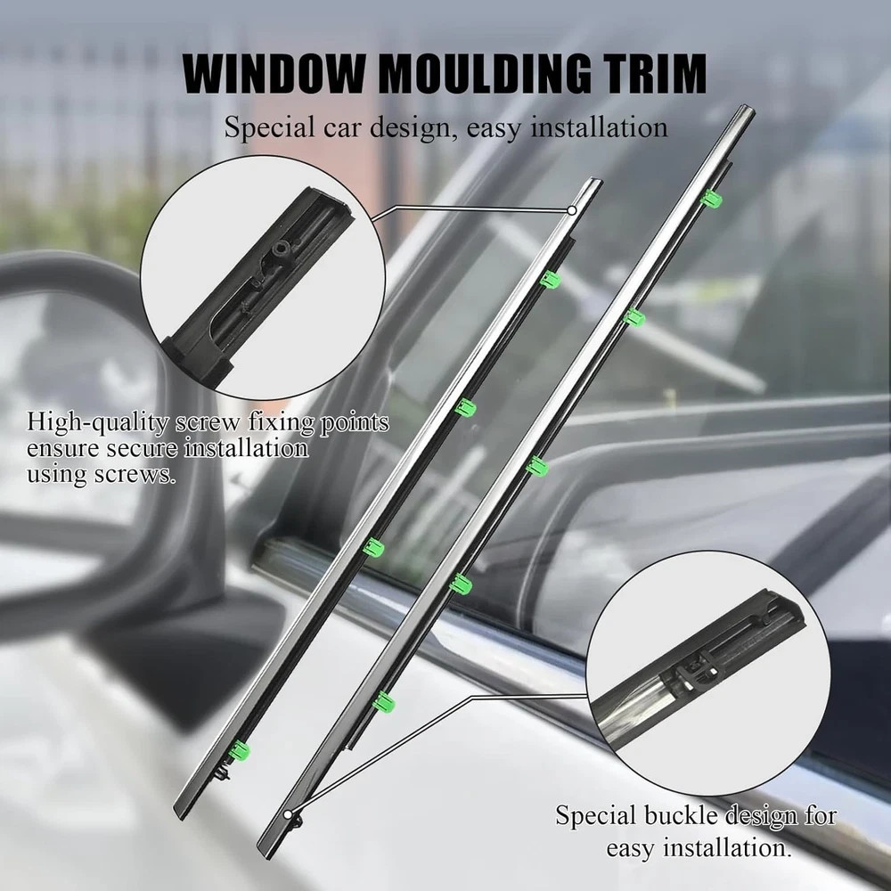 2012-2016 Honda CRV Chrome Door Weather Strip Window Molding Trim Exterior