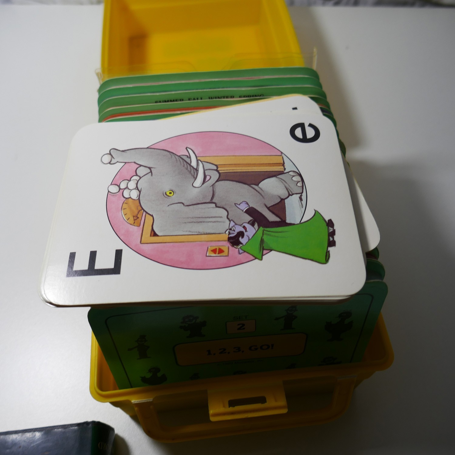 Sesame Street Early Learning Educational Games 1989 Cards W Yellow Storage Case
