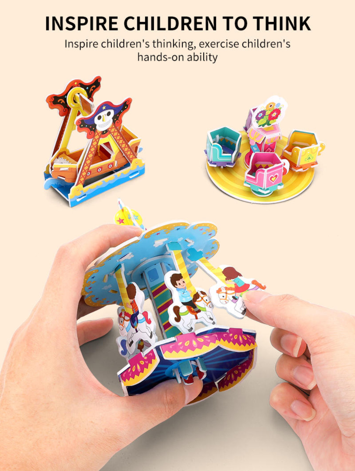 3D Puzzle for kids Educational learning toy game Christmas gift craft 6 7 8 9+