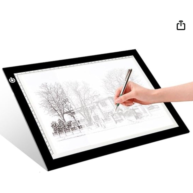 Portable A4 LED Light Tracing Box, Adjustable USB 14.2″L x 0.2″W x 10.6″H