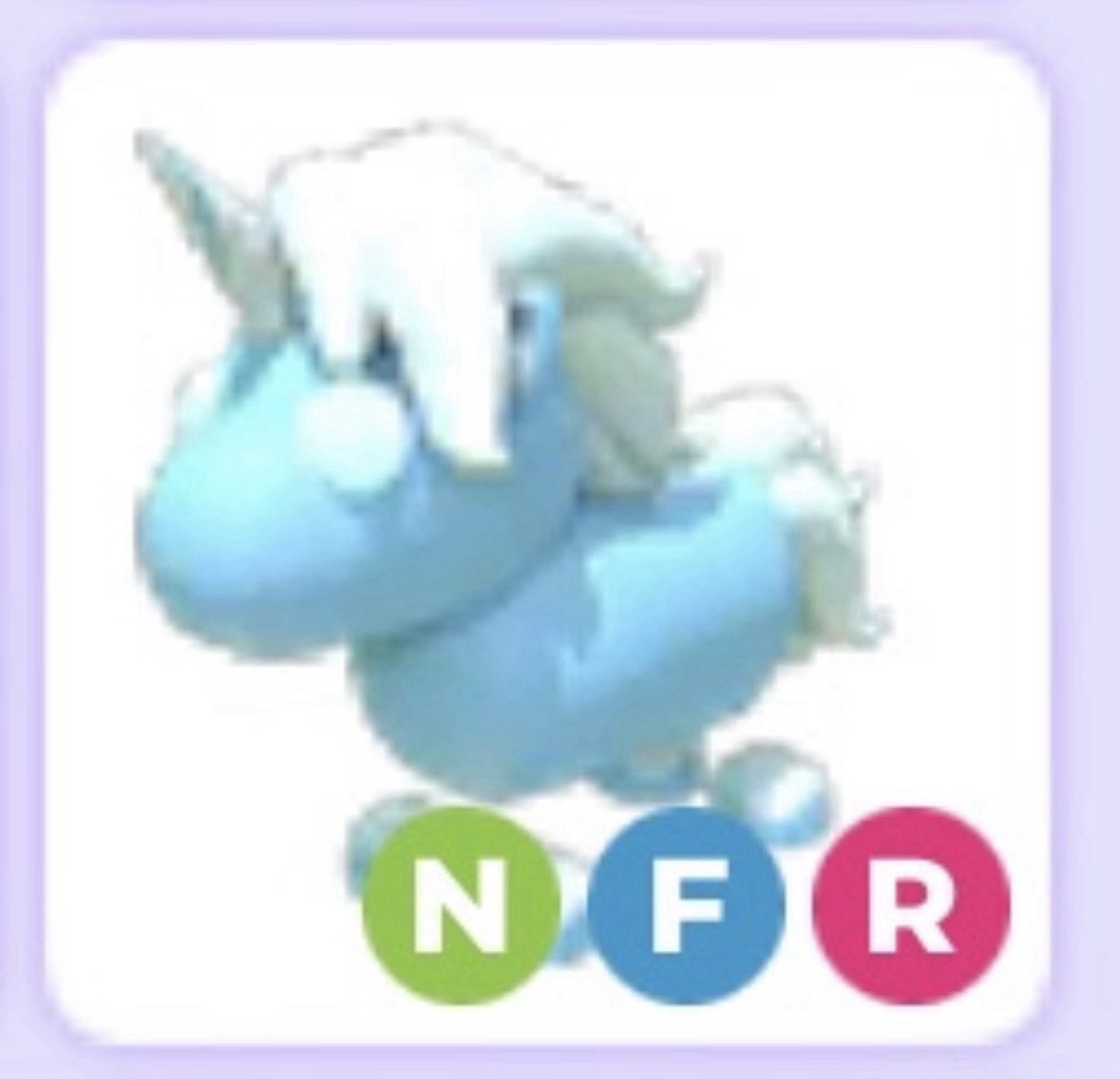 Neon Fly Ride NFR Frost Unicorn ❤️ Legendary ❤️ Adopt Me Pet