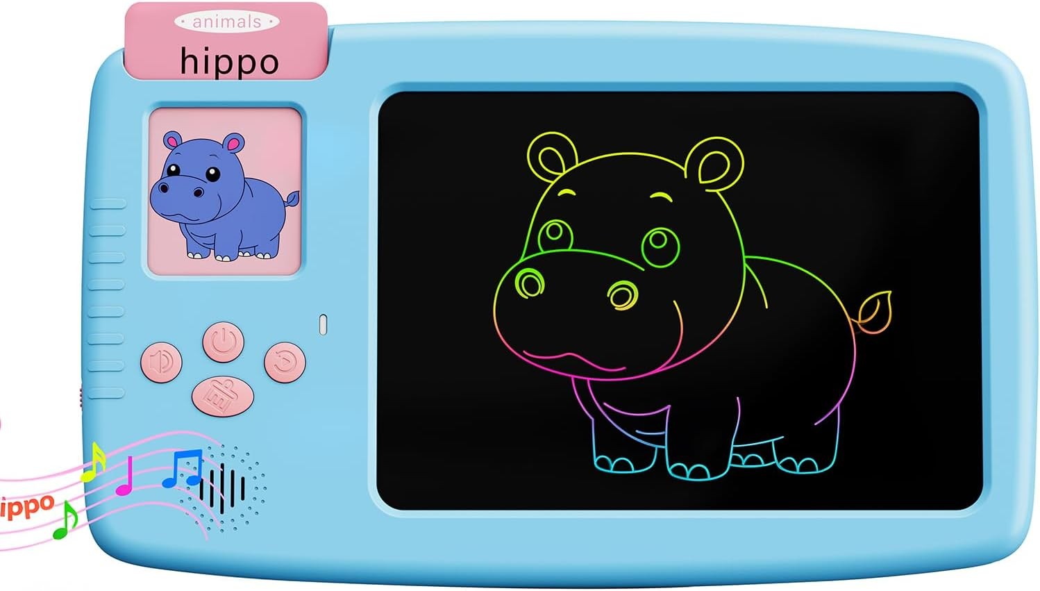 Talking Flash Cards Toddlers 2 in 1 LCD Writing Tablet Speech Therapy