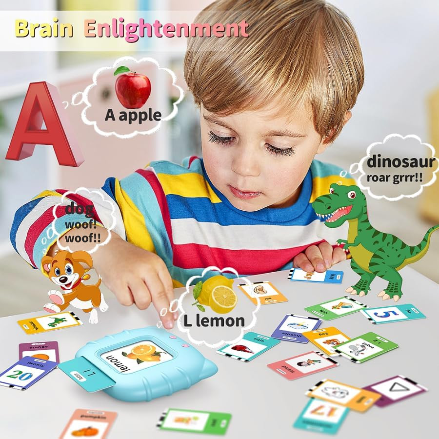 520 ABC Sight Words Talking Flash Cards, Christmas Birthday Gift for 2 3 4 5 6 Y
