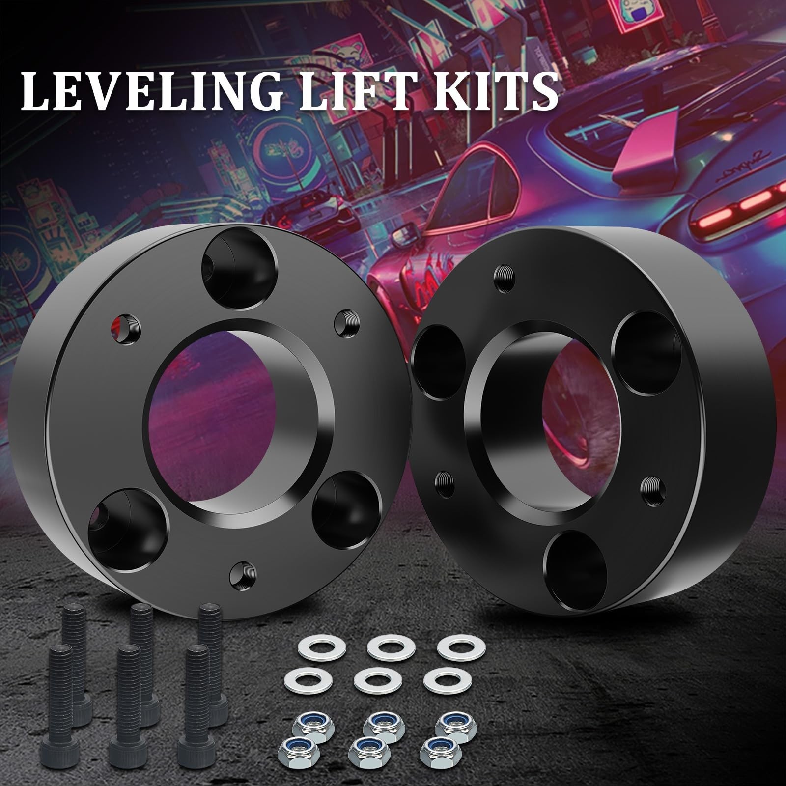 2.5″ Ram 1500 Leveling Lift Kit, 2.5in Front Suspension Lift Kit Forged Strut…