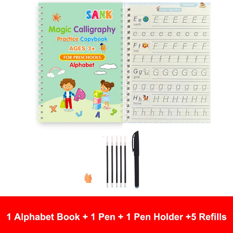 Sank Magic Practice Copybook Pen Preschools Kids Calligraphy English Verison Fre