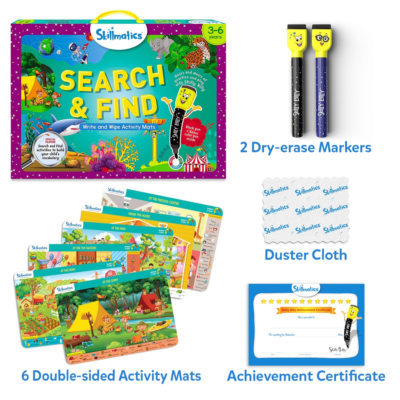 SEARCH AND FIND Educational Game Activity Preschool Learning Kids SKILLMATICS