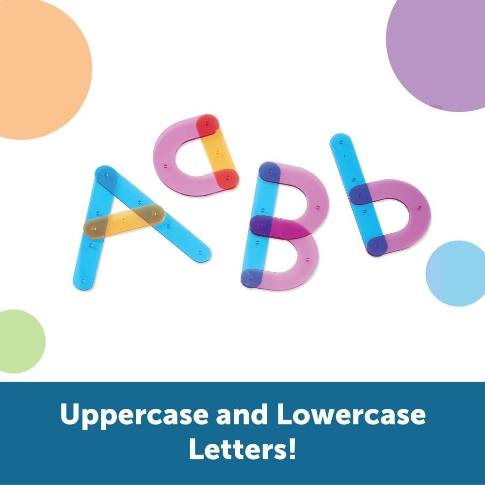 Interactive Letter Building Activity Set with 60 Pieces & Cards for Kids