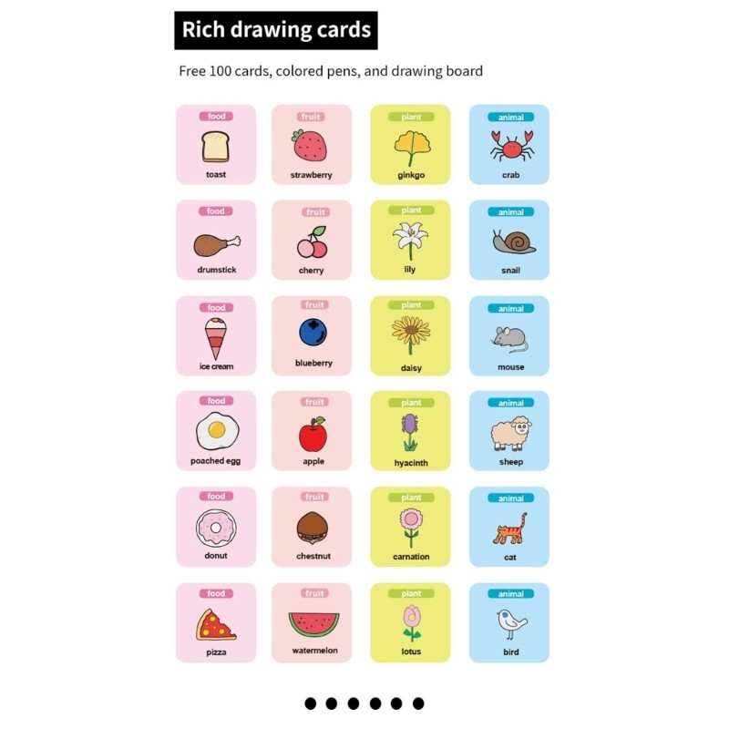 Rechargeable Drawing Robot Machine 100Painting Cards For Kids Creativity