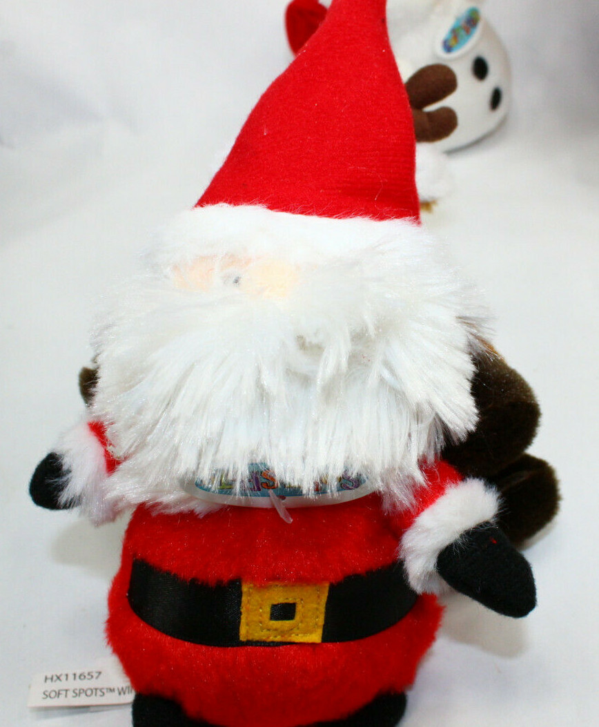 Ganz Christmas Softspots (3) Santa Reindeer Snowman Plush Toy