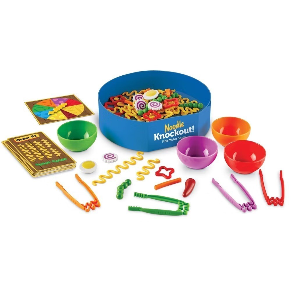 67 Pcs Learning Resources Noodle Knockout! Ramen Rumble Fine Motor Game for Kids