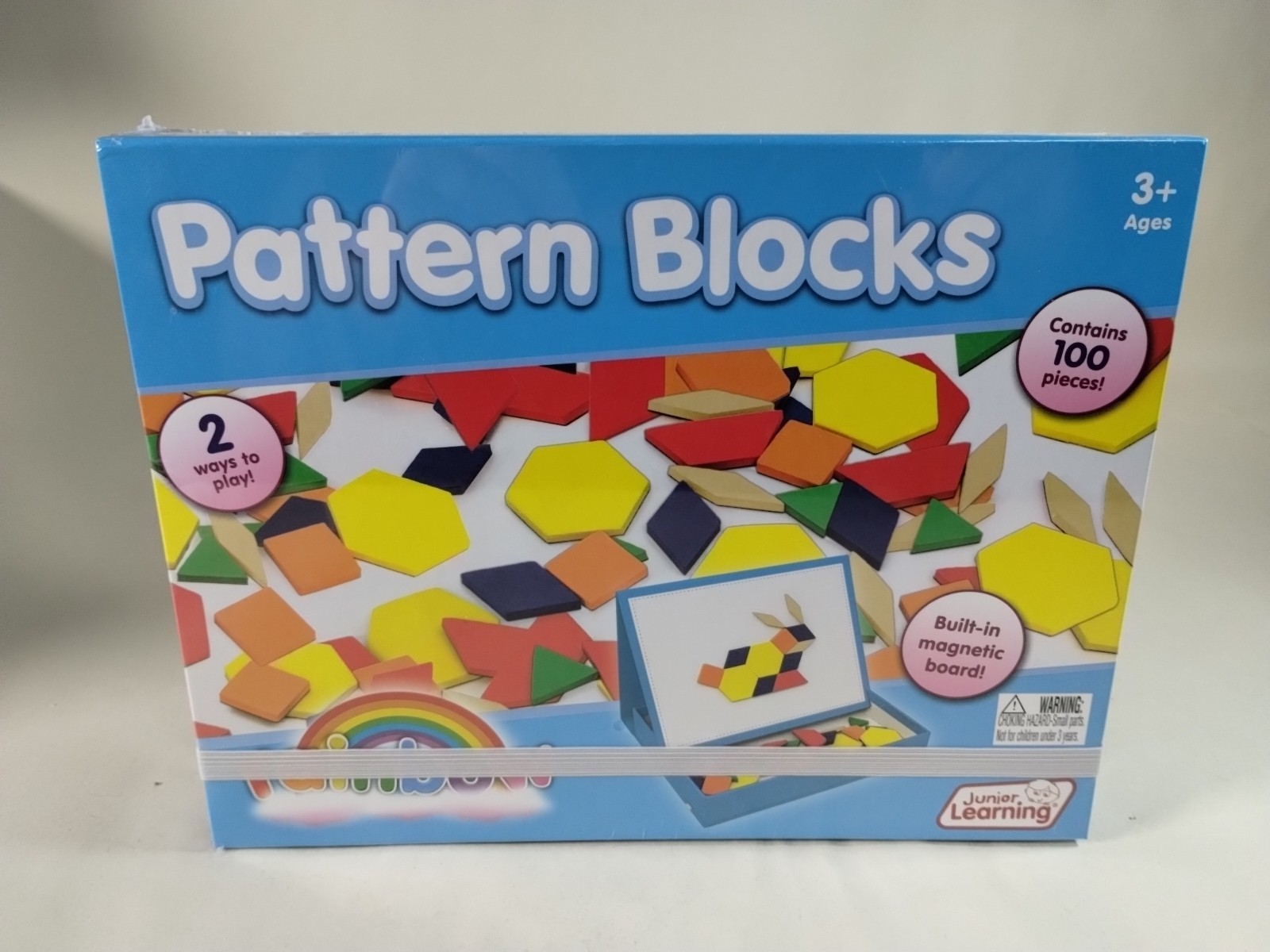 Brand New Sealed Junior Learning 613 Rainbow Pattern Blocks, Ages 3 To 4