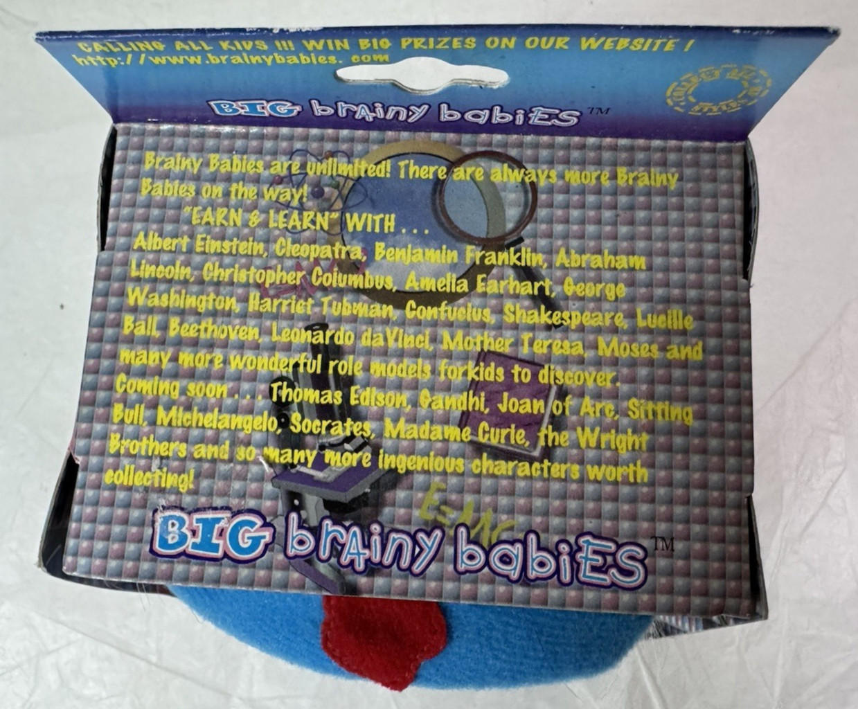 Vintage 1997 Big Brainy Babies Leonardo daVinci Plush Stuffed Toy NEW