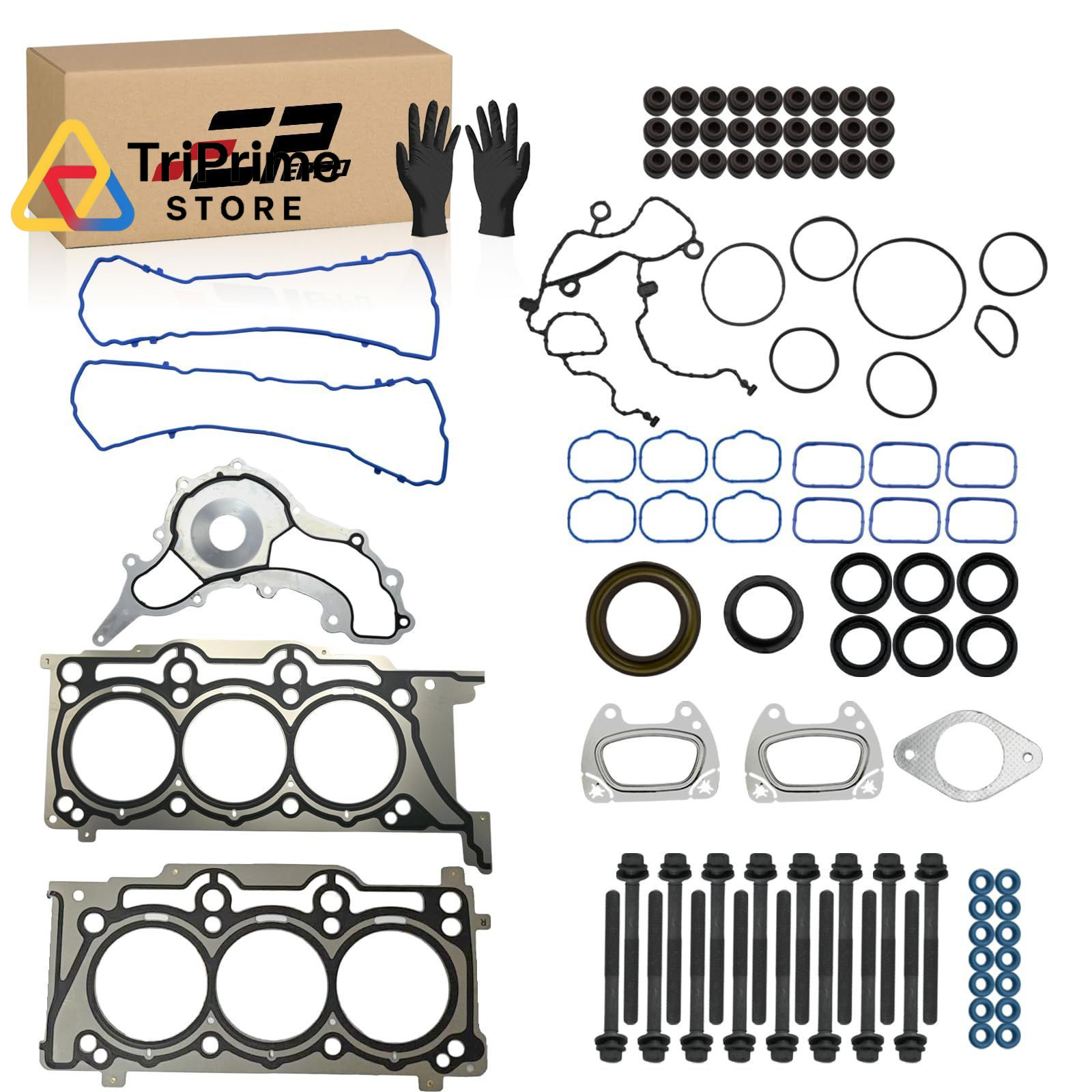Head Gasket Set Bolts Kit HS26541PT ES72467 for 3.6L V6 Pentastar, BLACK
