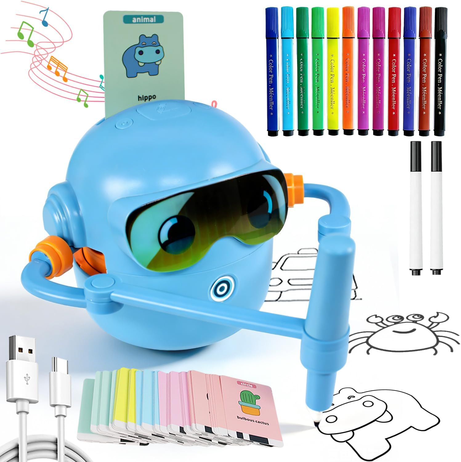 Drawing Robot for Kids, Smart Auto Drawing Machine with Cards, Educational Art R