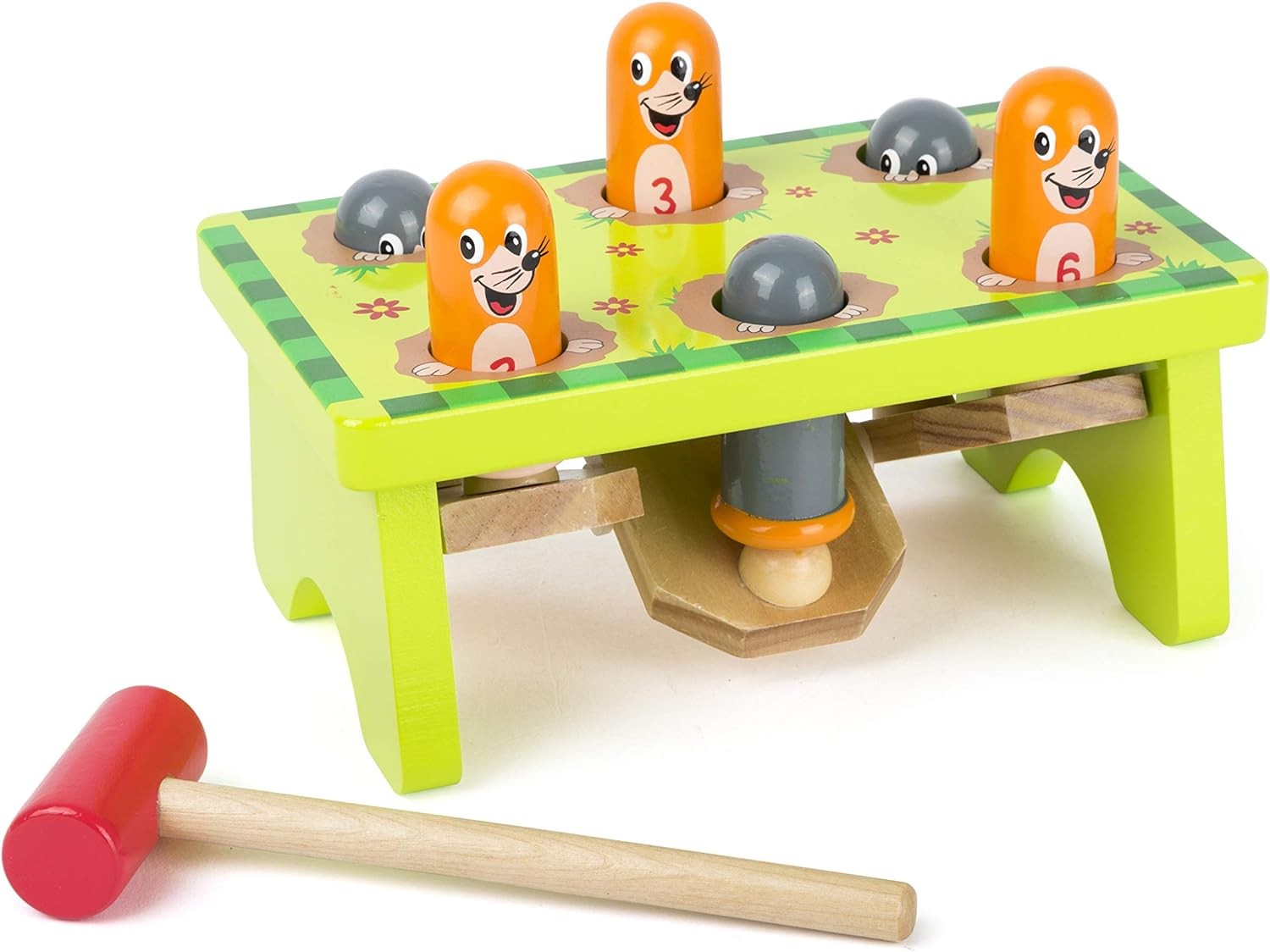 Small Foot Bench mole, FSC 100% Certified Wood, Robust Knock Toy, from 18 Months