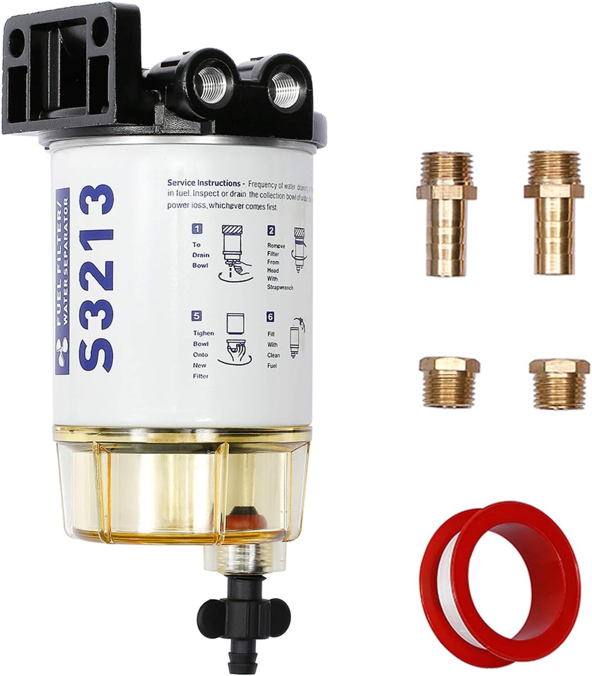 Fuel Filter Water Separator Replacement for Marine Outboard Motor Mercury with