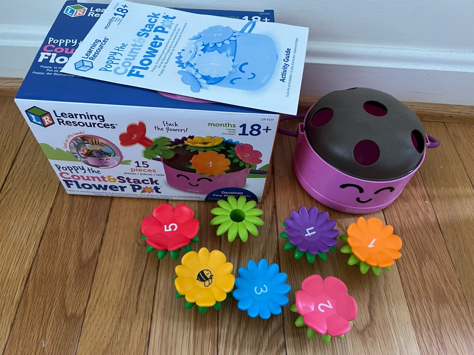 Poppy the Count & Stack Flower Pot Toy