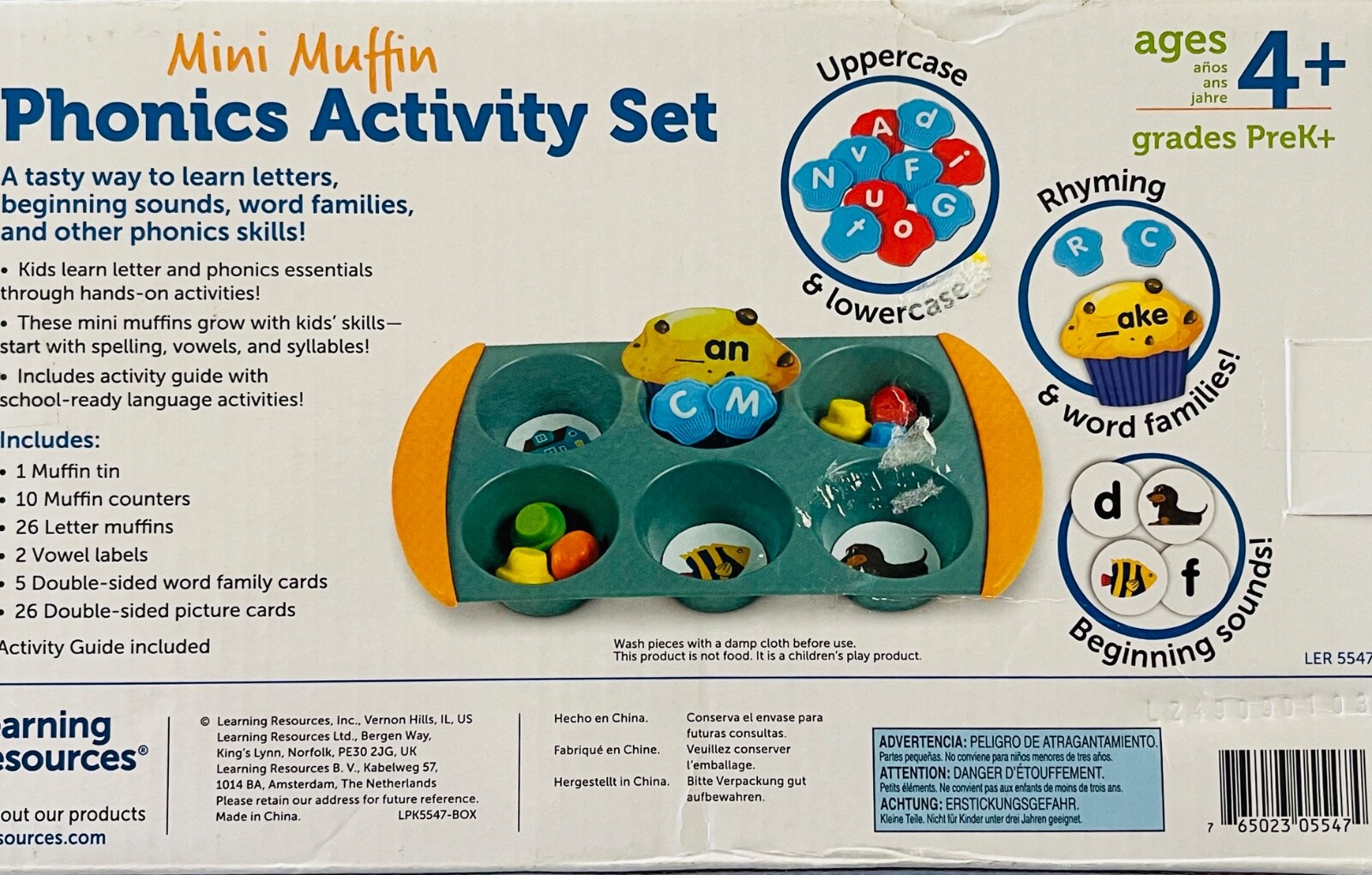 Learning Resources Mini Muffin Phonics Activity Set ABC Learning Preschool Toys