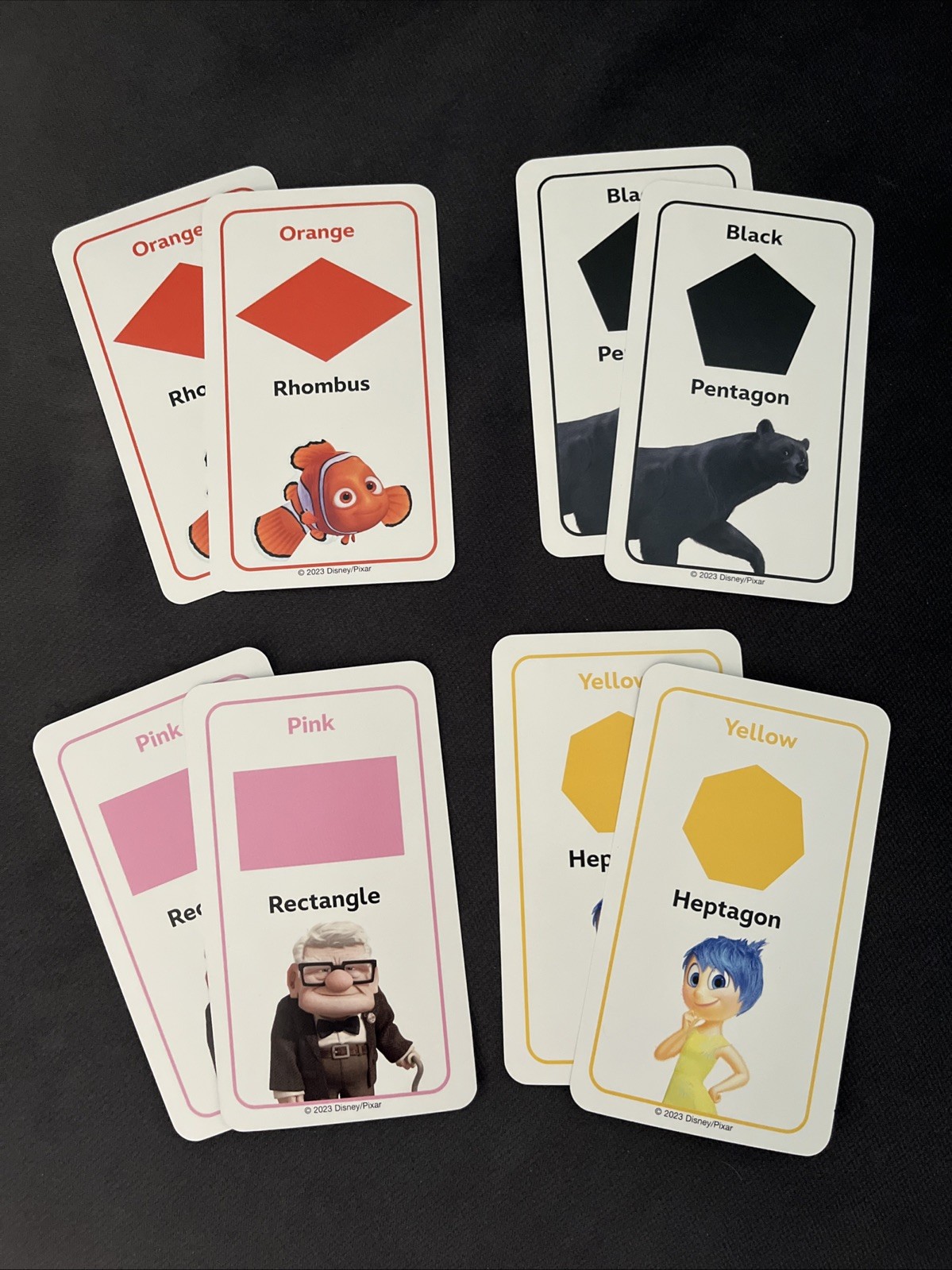 Disney PIXAR Memory Match Game Learning Cards TOY STORY WALL-E MONSTERS, INC.