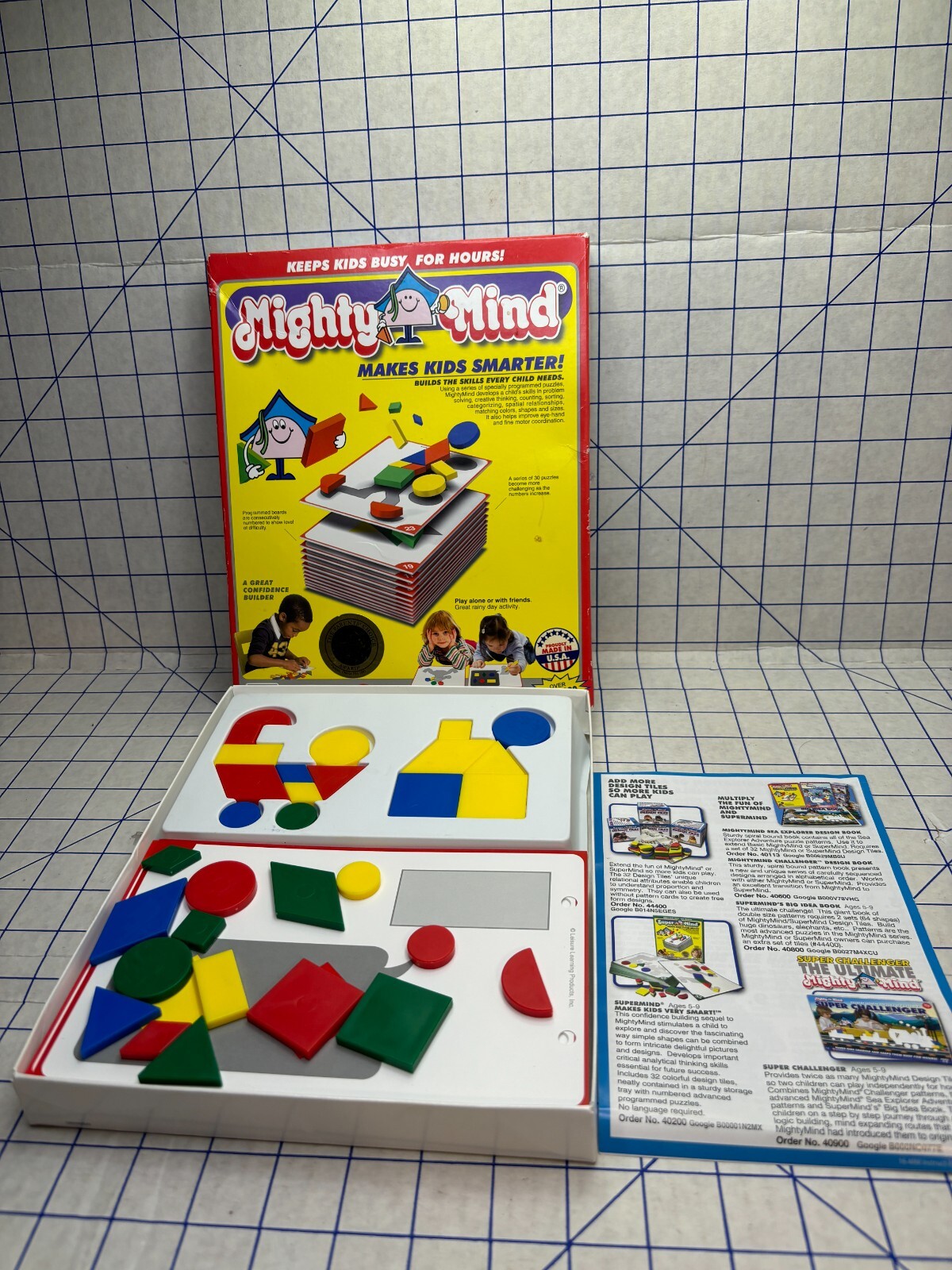 MIGHTY MIND Wood Children’s Educational Puzzle Challenge Game 1979 Homeschool