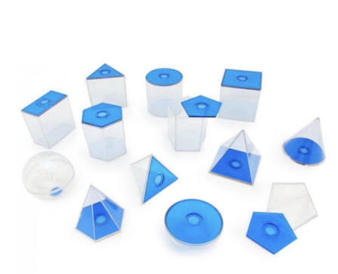 Geometric Volume Set: 17 Piece Math Manipulatives