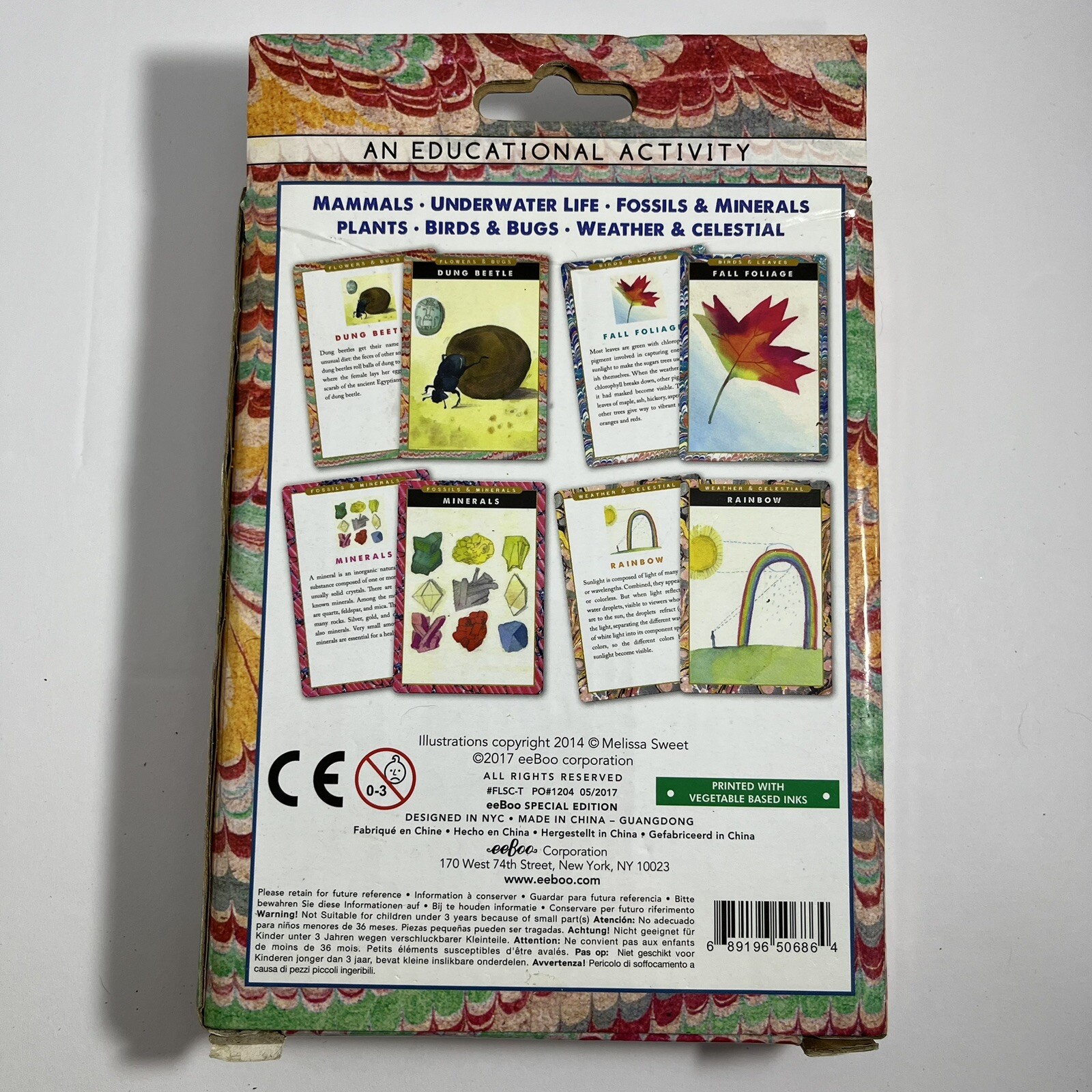 Eeboo Natural & Earth Science Flash Cards Educational Homeschool Nature Learning