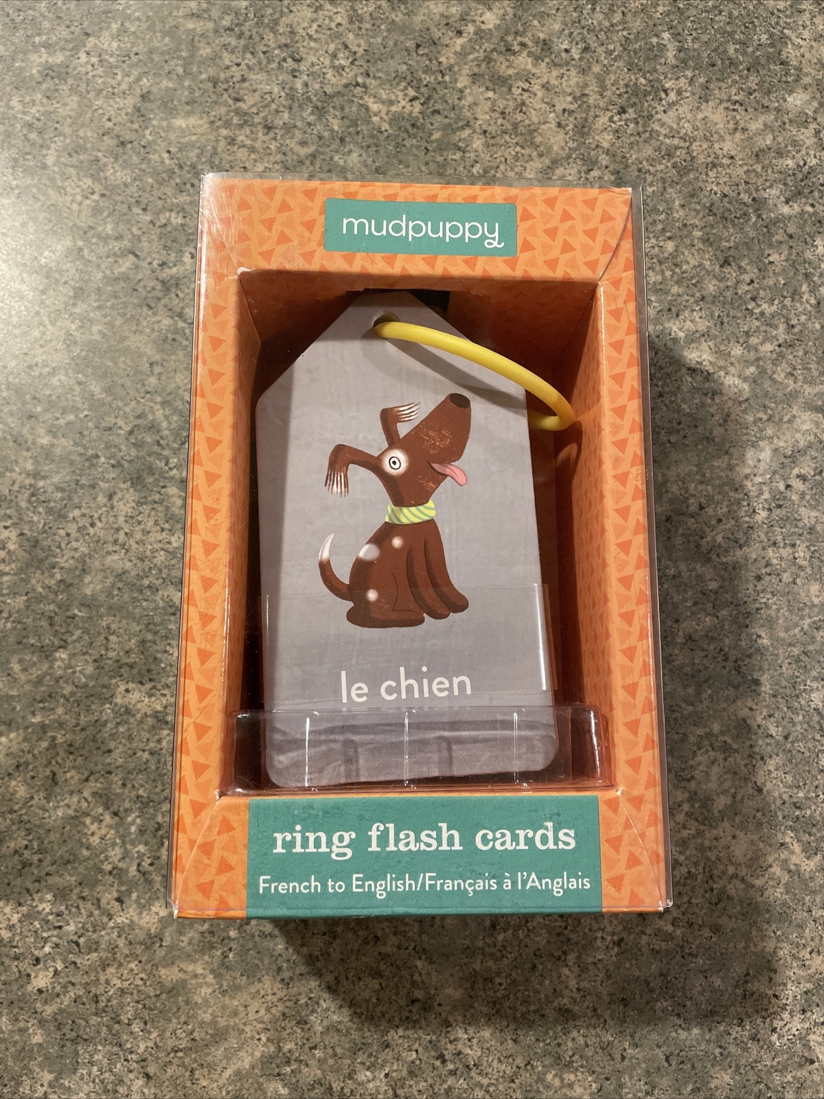 Mudpuppy Ring Flash Cards French To English