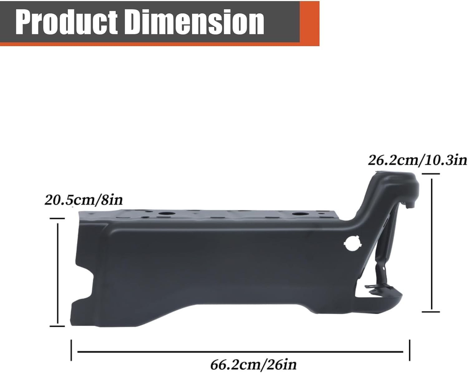 labwork Black Rear Left and Right Bumper End Bumper Face Bars with Parking
