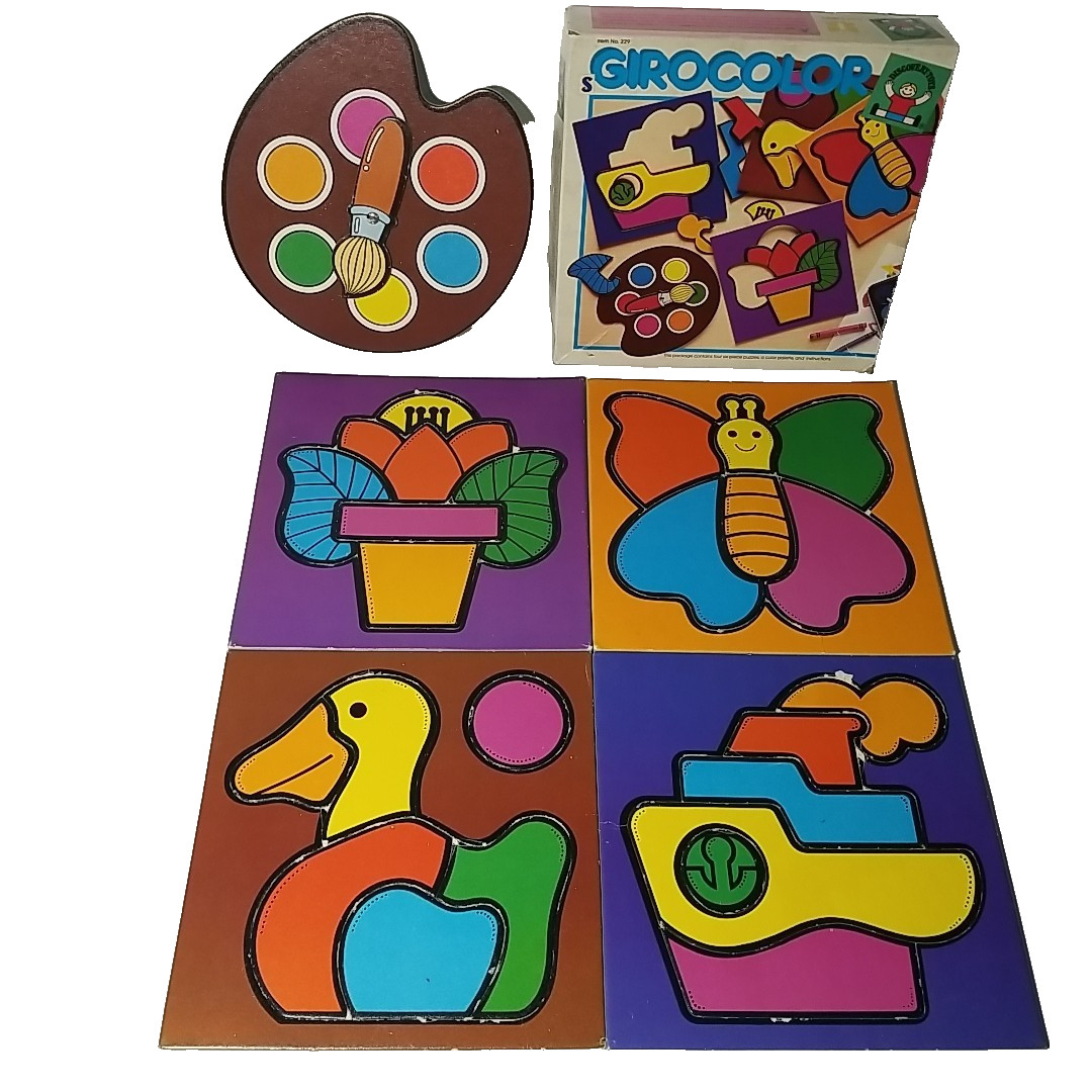 COMPLETE 1986 Discovery Toys GIROCOLOR #229 Color Recognition, Visual Perception