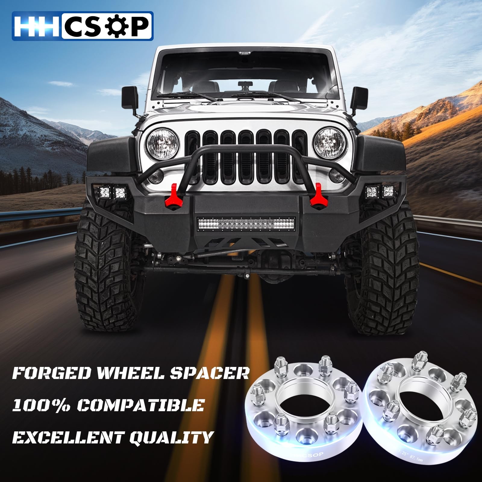 HHCSOP 6×135 Wheel Spacers for 2015-2023 Ford F150 1.25 inch inch, white