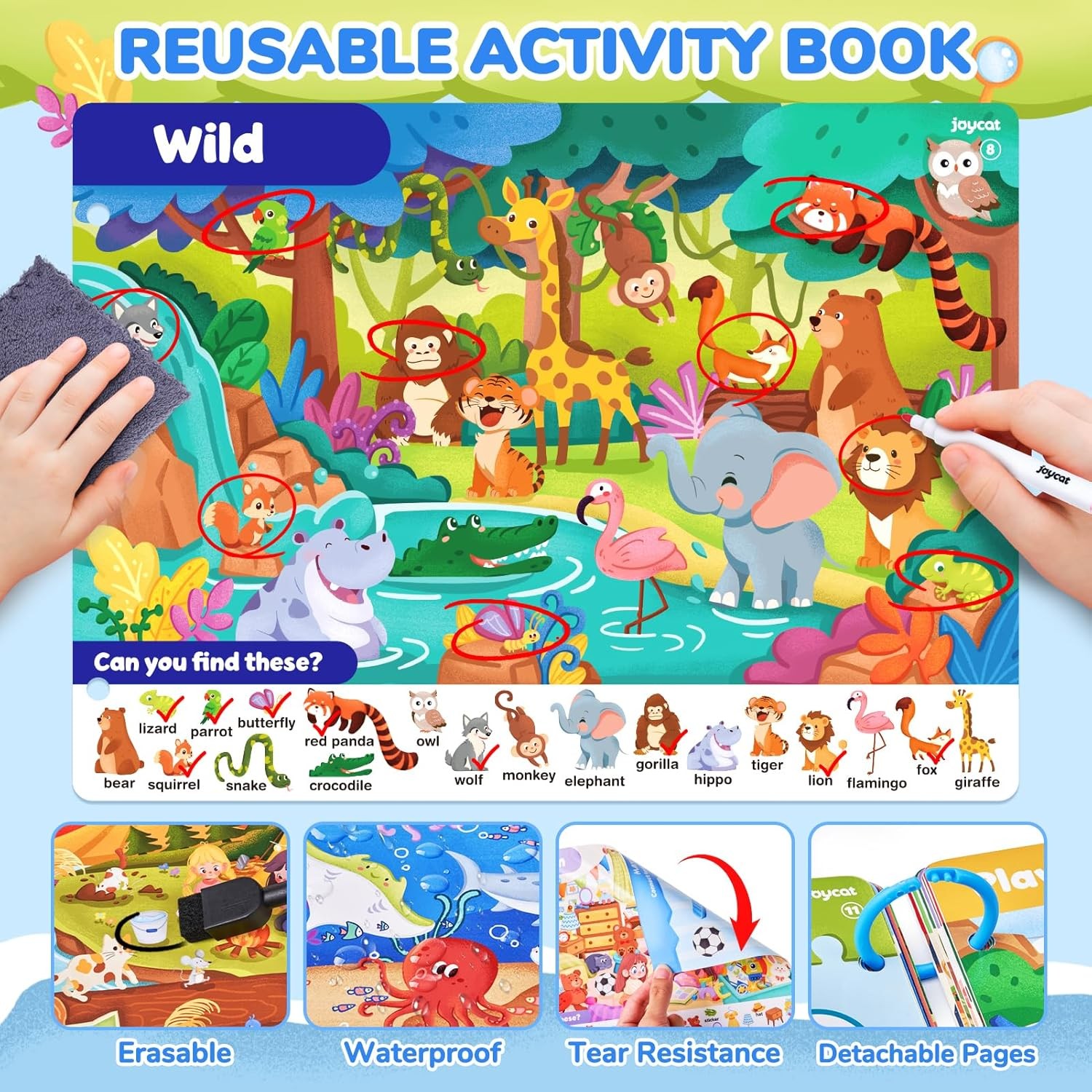 JoyCat Seek & Find Game Books – Preschool Learning Activity for Toddlers &…