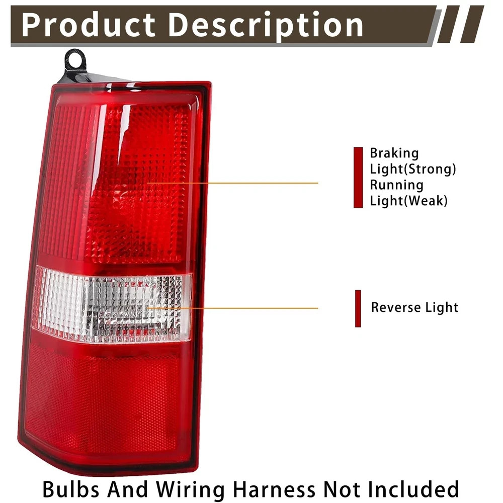 Tail Light Compatible With 2003-2014 Chevy Express 1500, 2003-2023 Chevrolet …