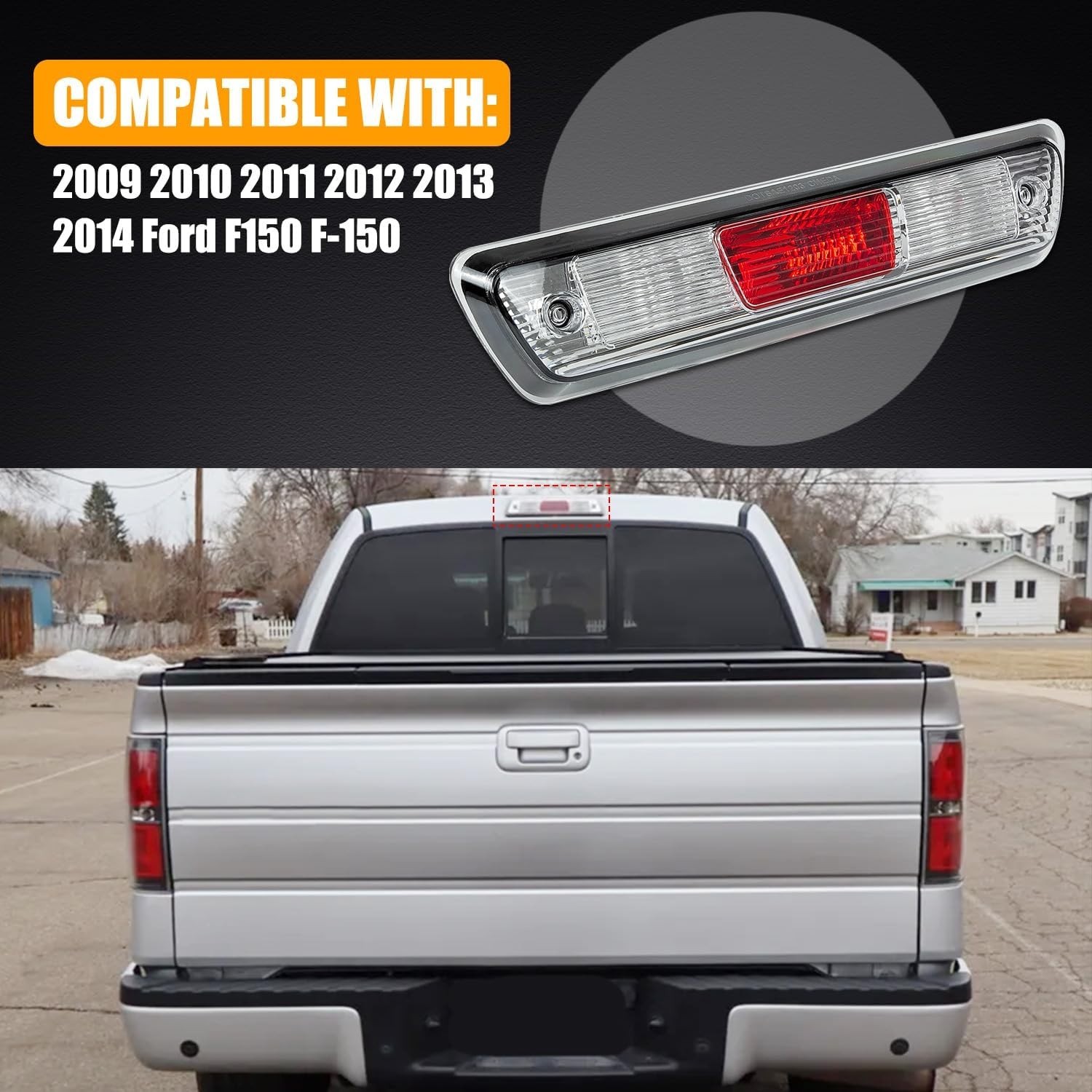 F150 Third Brake Light Center High Mount Stop, Trunk Cargo Rear Tail
