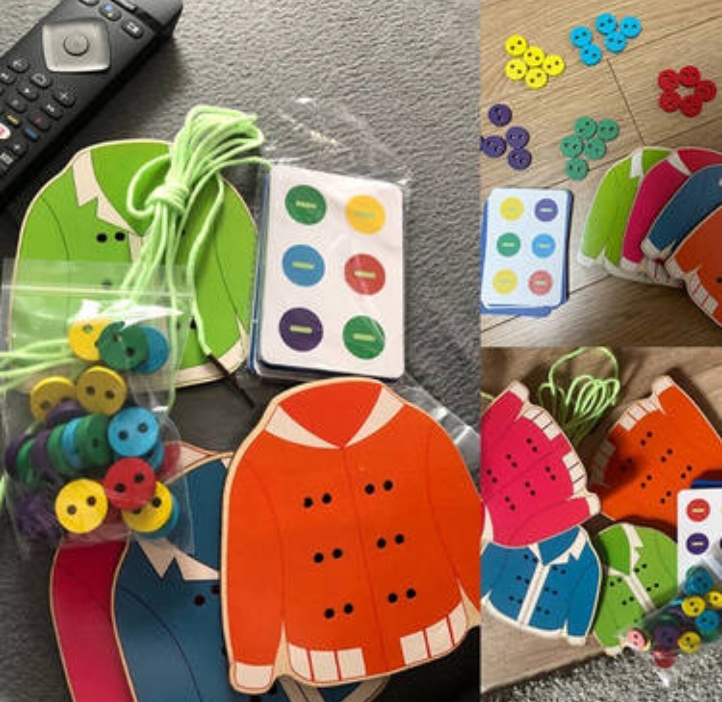 Clothes Threading Button Game Sewing Button Training Children Early Education
