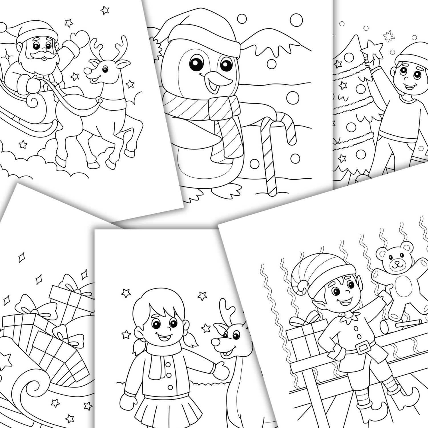 Printable Christmas Coloring Worksheets for Kids | Holiday Activity Sheets